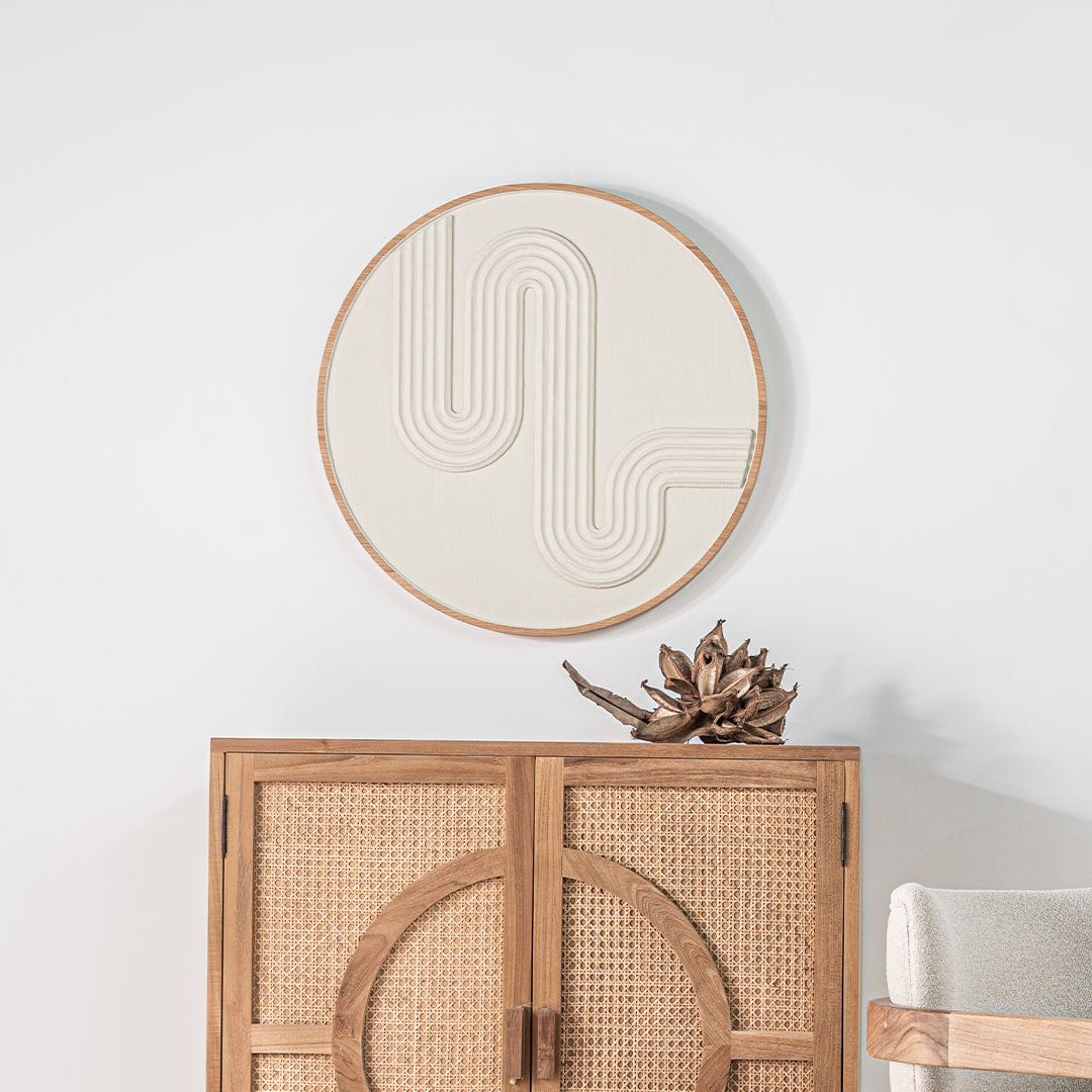 Décoration murale en forme de labyrinthe | Blanc cassé