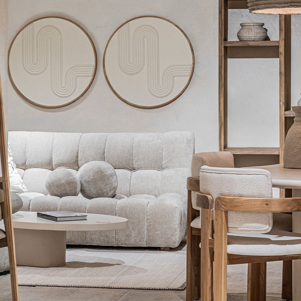 Décoration murale en forme de labyrinthe | Blanc cassé