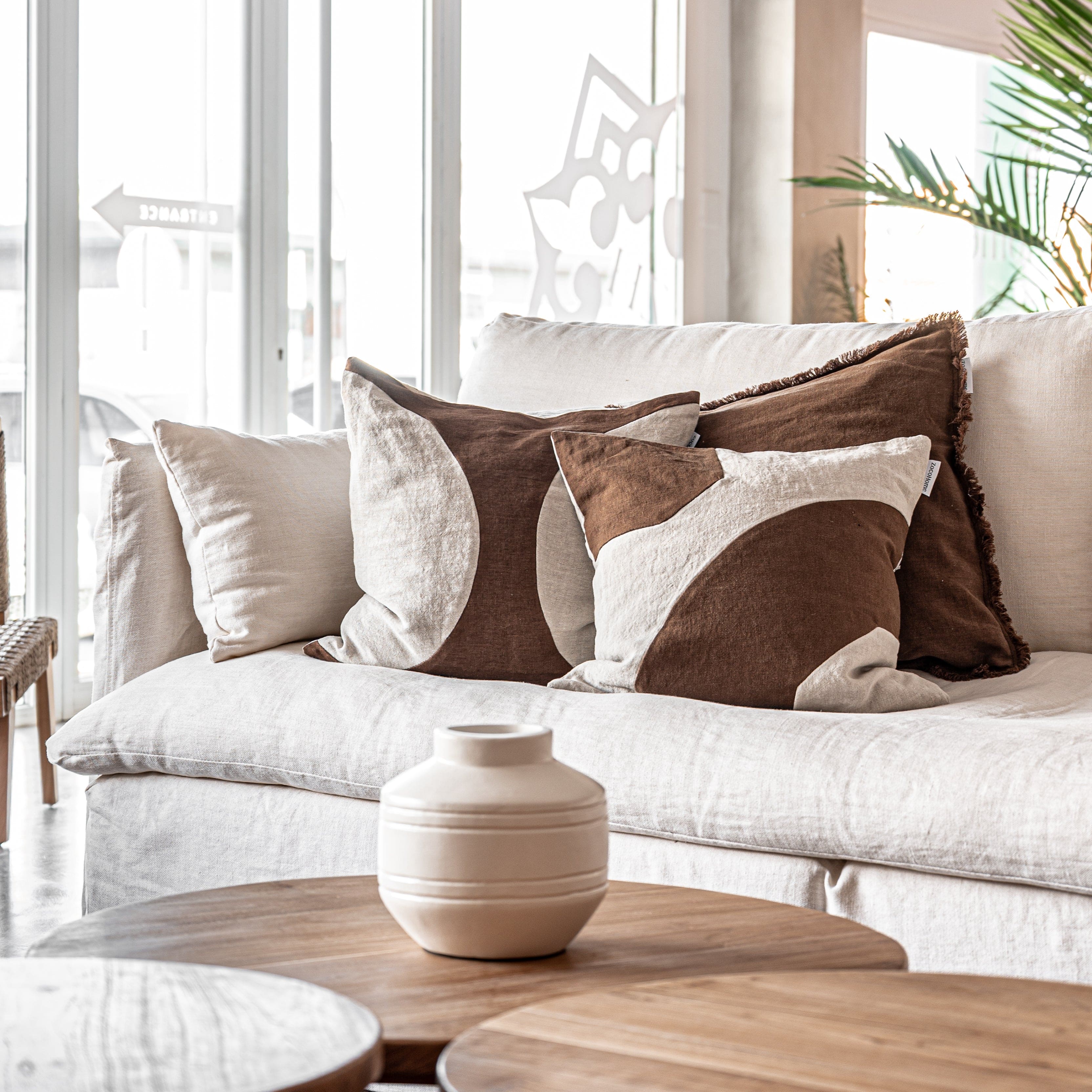 Meira Futa de coussin Mocha | 50x50cm