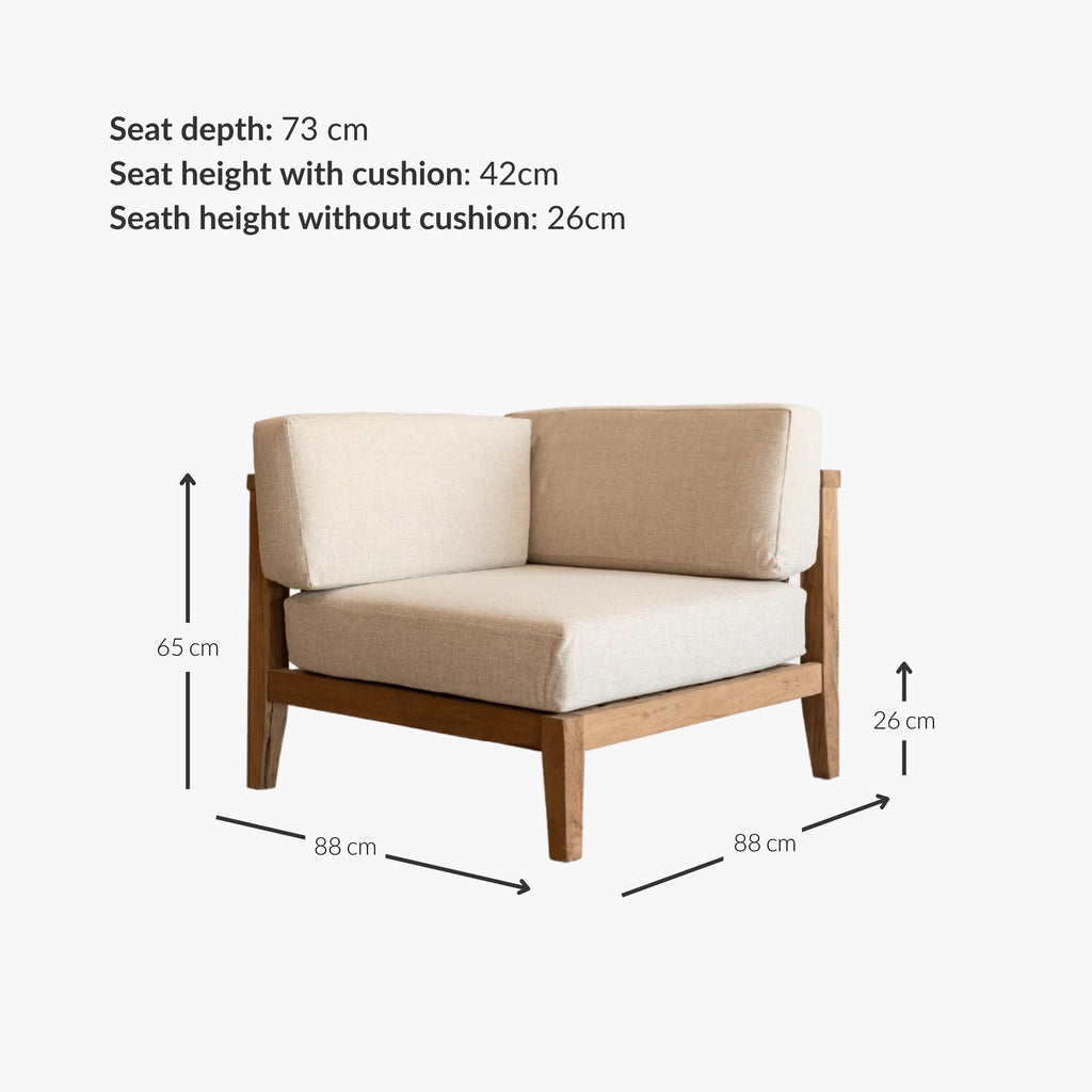 Canapé d'angle modulable Menorca