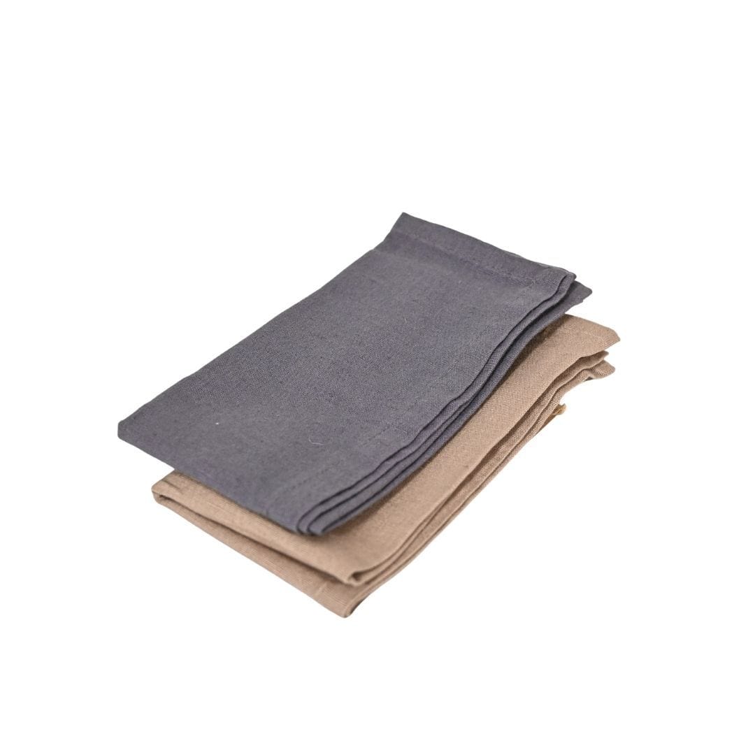 Serviette | Gris/Beige