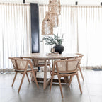 Lampe suspendue en rotin Noele