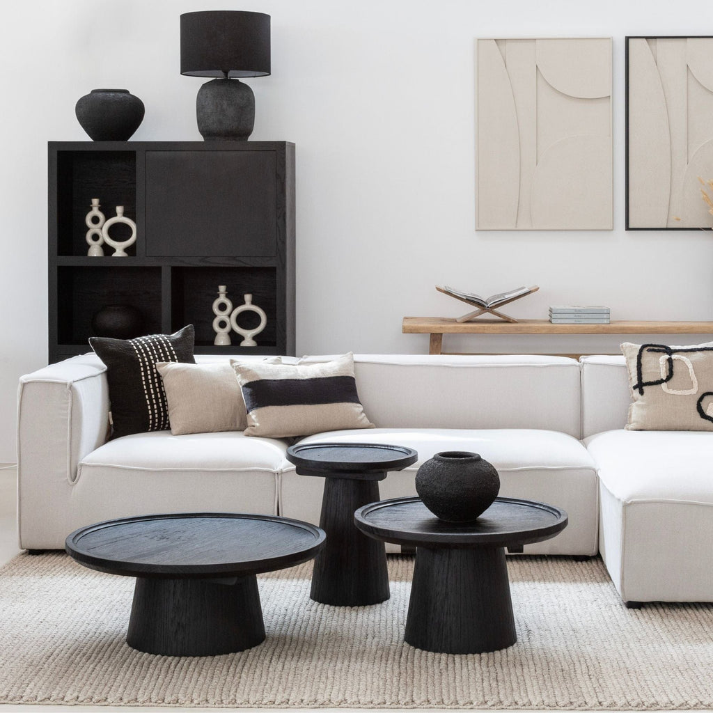 Table basse Nuku | Noire 65cm