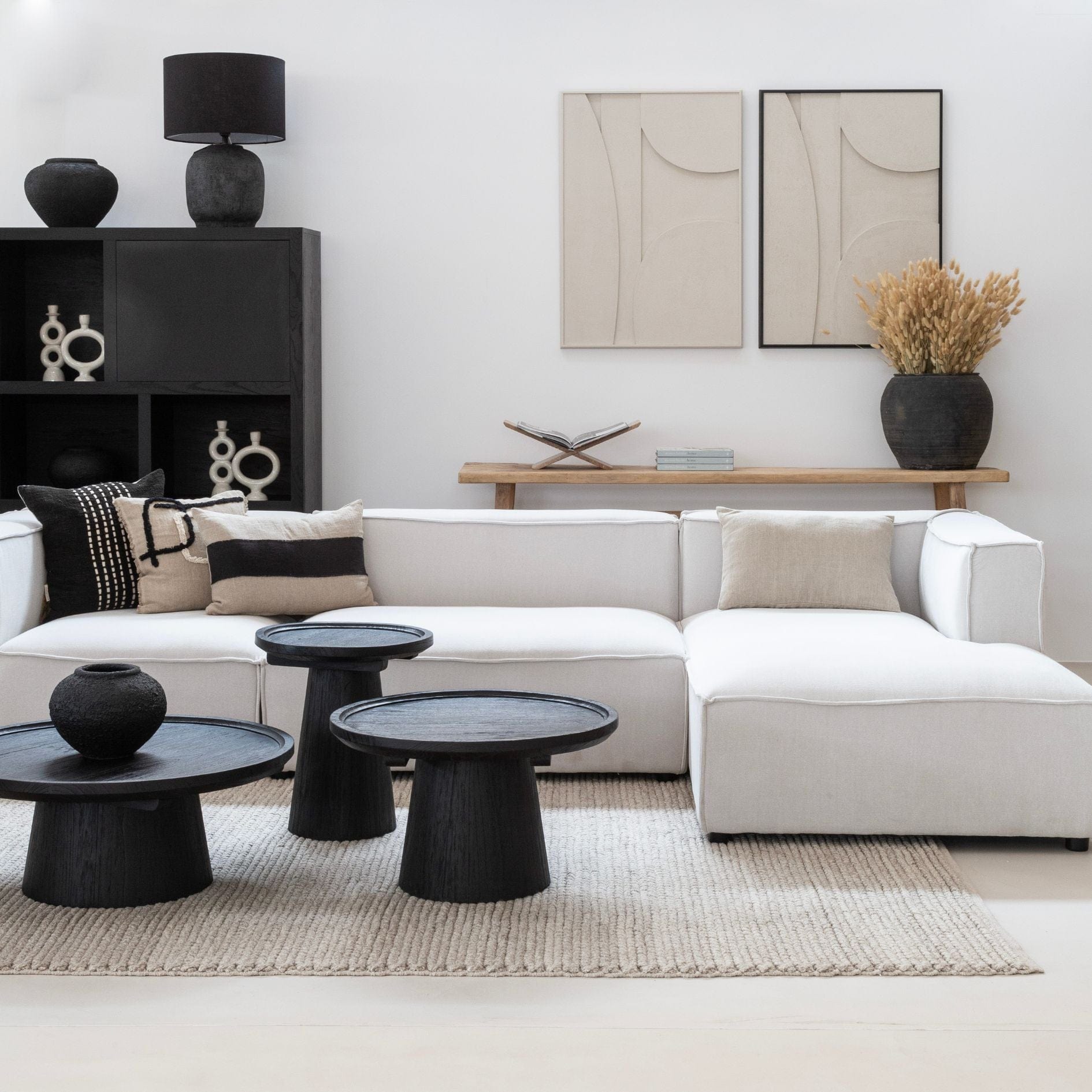 Table basse Nuku | Noire 65cm