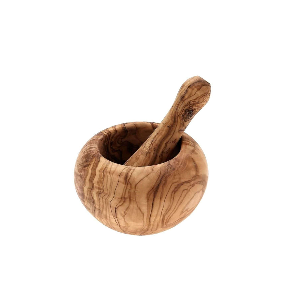 Mortier et pilon en bois d'olivier | 12 cm