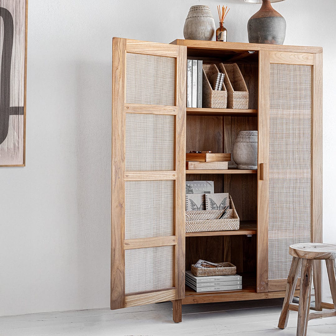 Organisateur de dossiers de bureau en rotin naturel | 35x20cm