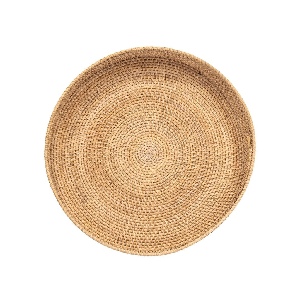 Plateau rond en rotin bio | 50cm