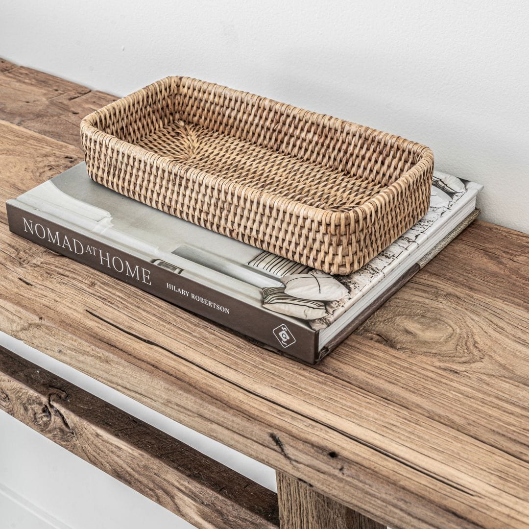 Boîte de rangement en rotin naturel | 30cm