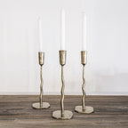 Lot de 2 bougies en forme de pilier | Blanc 2,3x24cm