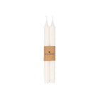 Lot de 2 bougies en forme de pilier | Blanc 2,3x24cm