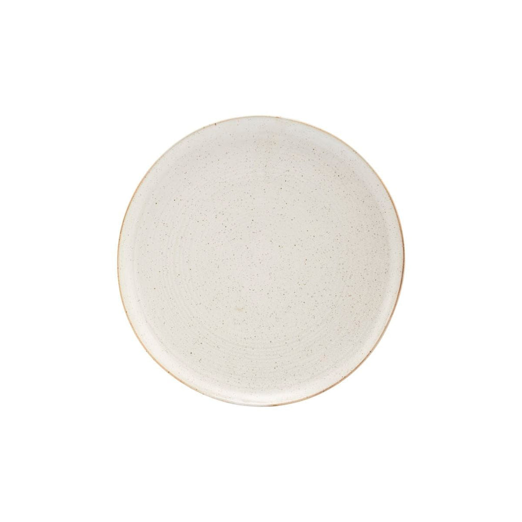 Pion Assiette de service en grès | Blanc/Gris 28.5x3.5cm