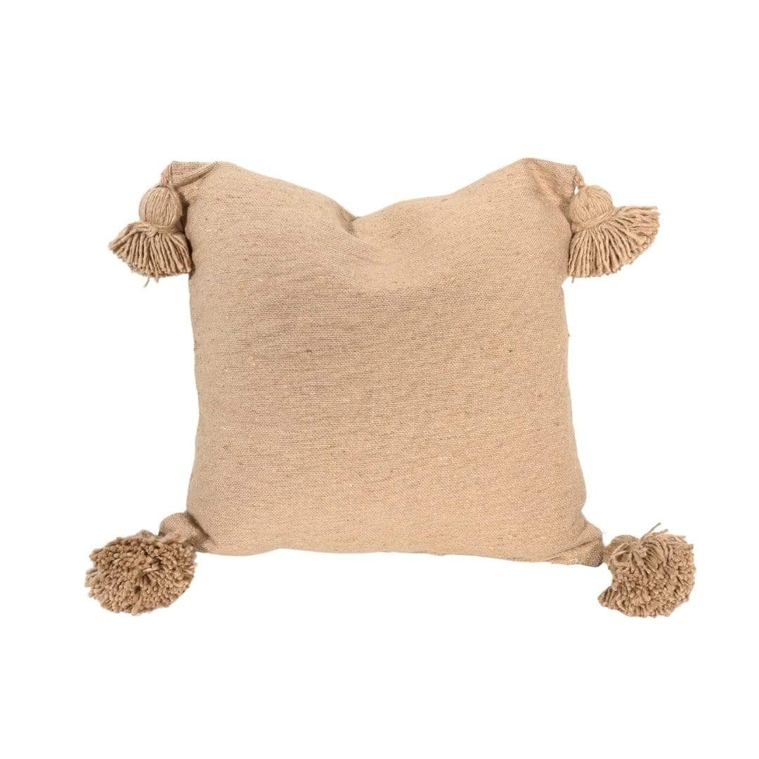 Fronce de coussin PomPom | Sable | 60x60cm