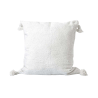 Fronce de coussin PomPom | Blanc 50x50cm