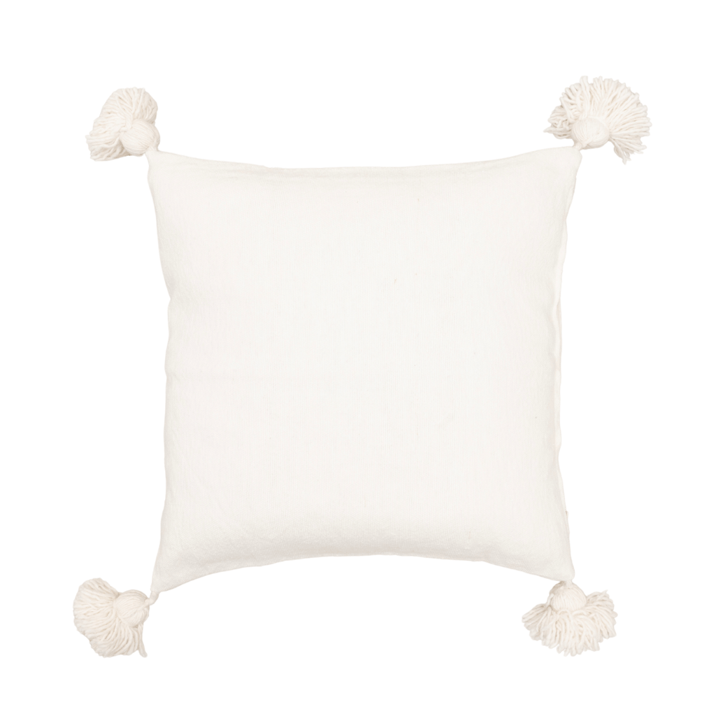 Fronce de coussin PomPom | Blanc 60x60cm