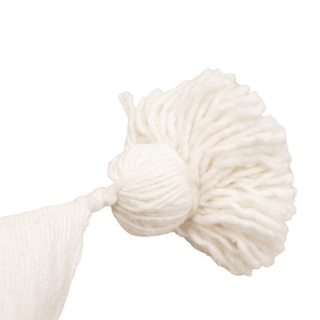 Fronce de coussin PomPom | Blanc 60x60cm