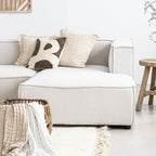 Fronce de coussin imprimée | Marron 40x40cm