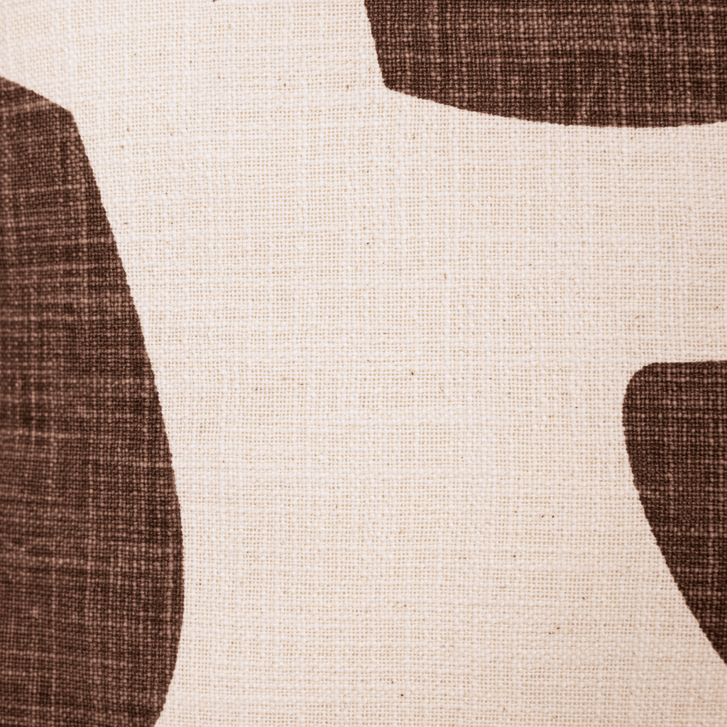 Fronce de coussin imprimée | Marron 40x40cm