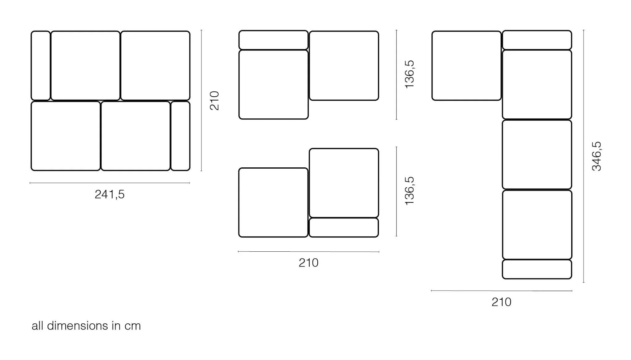 Canapé-lit d'extérieur Vetsak L | 241,5x136,5x60cm