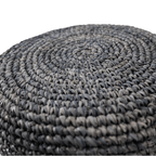 Tabouret de bar en raffia | Noir