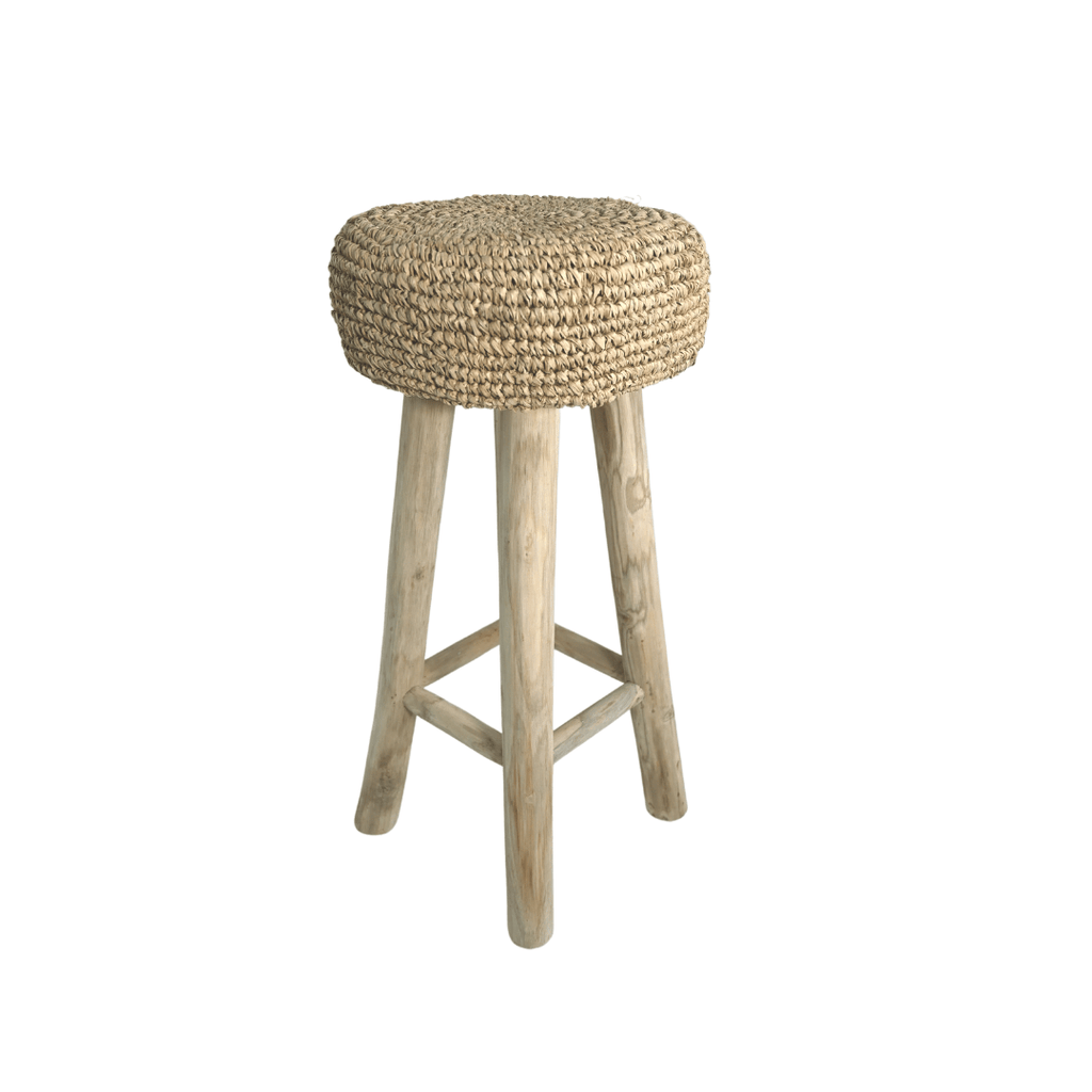 Tabouret de bar en raffia