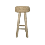 Tabouret de bar en raffia