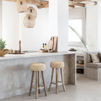 Tabouret de bar en raffia