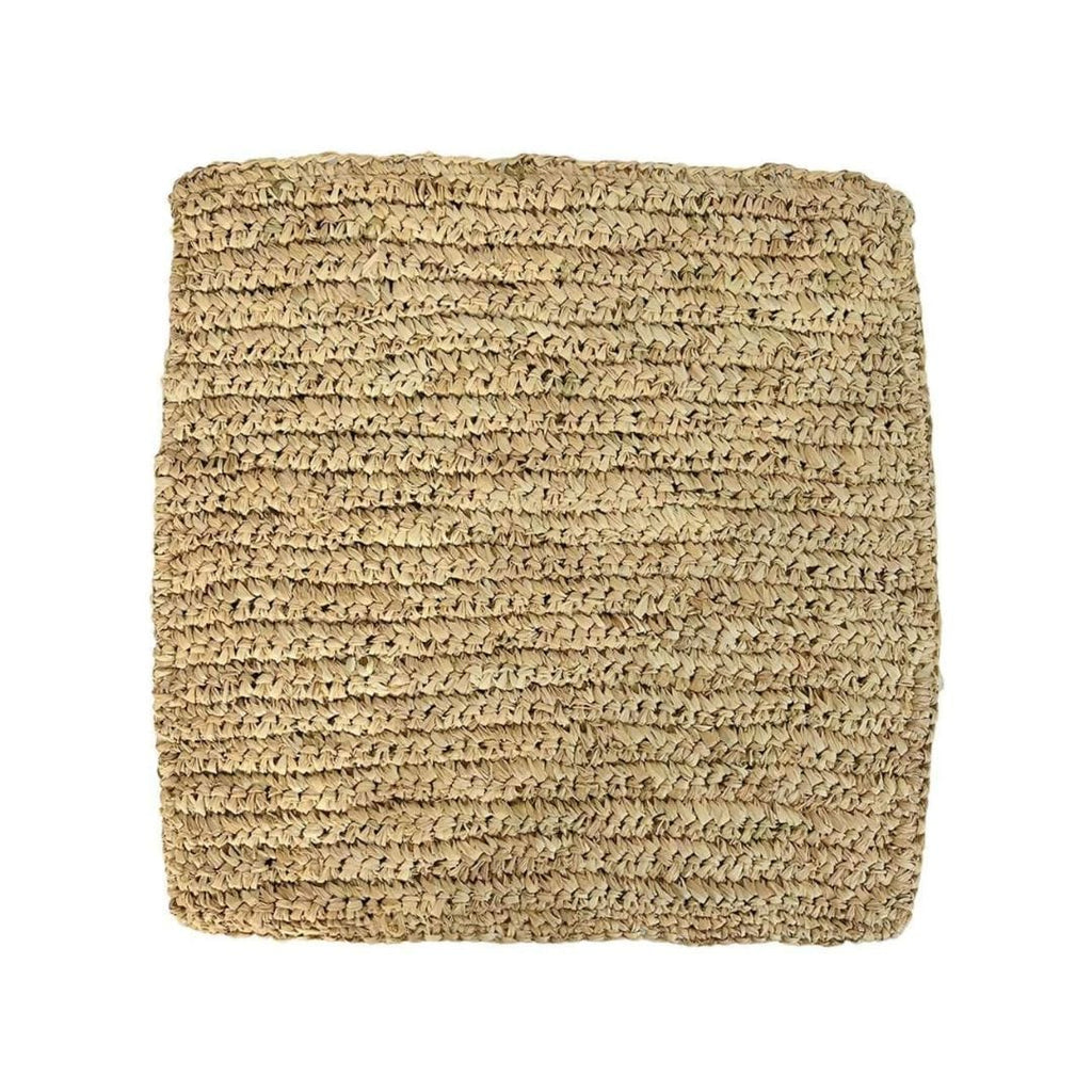 Fronce de coussin en raffia | 45x45cm