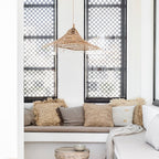 Fronce de coussin en raffia | 45x45cm