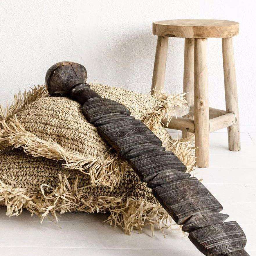 Fronce de Raffia pour Taie d'Oreiller | Frange | 45x45cm