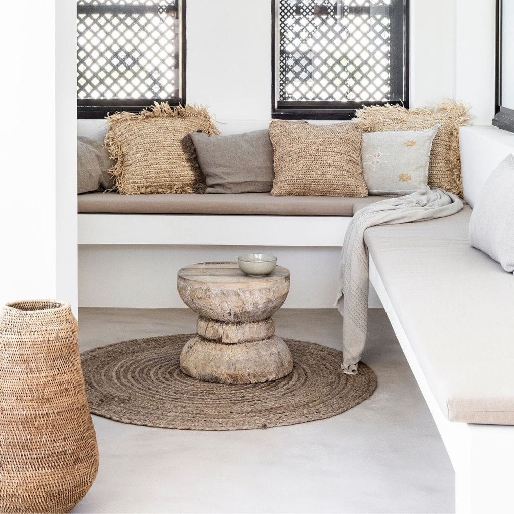 Fronces de Raffia pour Taie de Coussins | Franges | 50x50cm