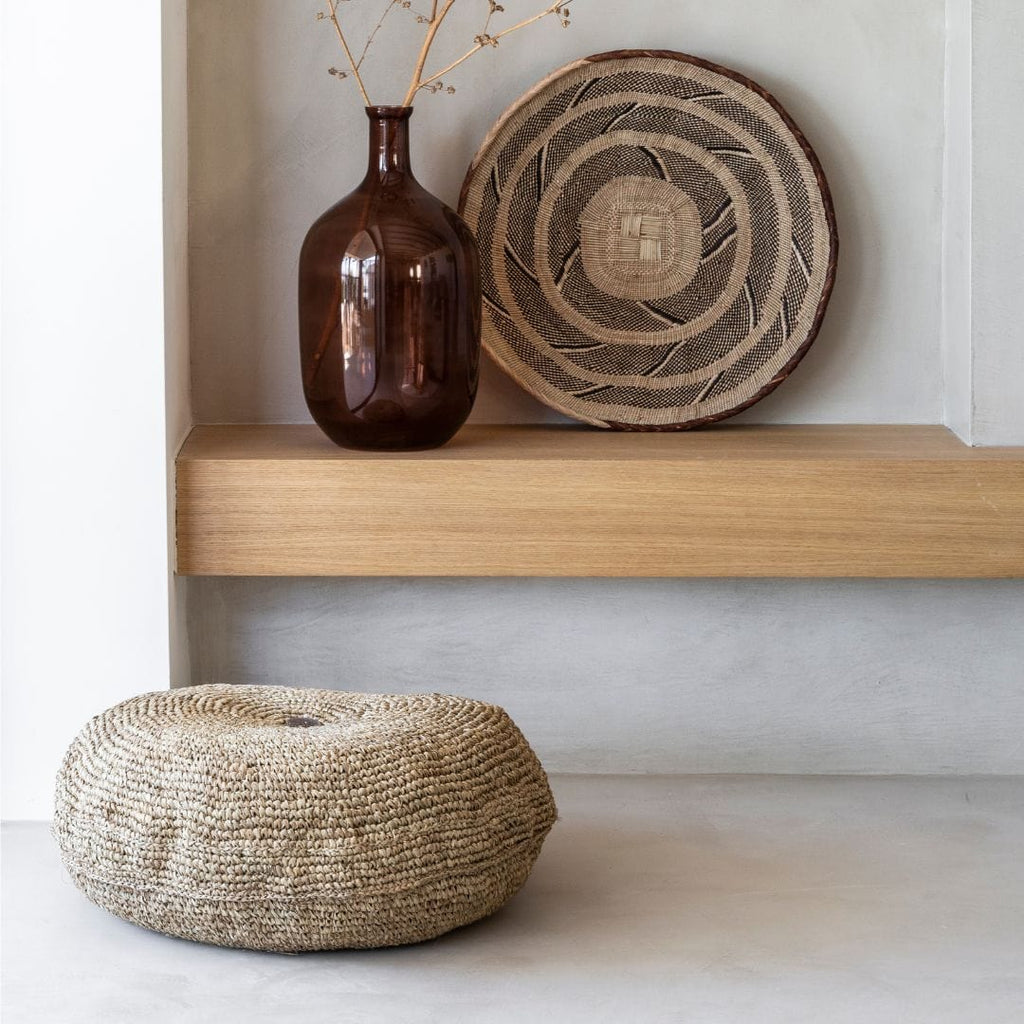 Pouf en Raffia | 65x35cm