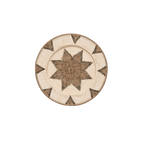 Panier décoratif en rotin | Motif octagramme | 60cm