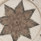 Panier décoratif en rotin | Motif octagramme | 60cm