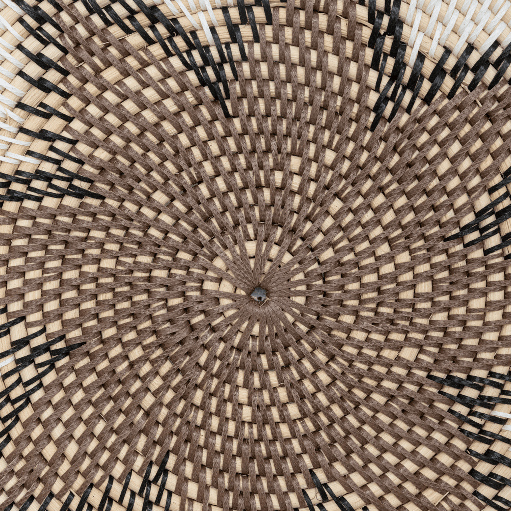 Panier décoratif en rotin | Motif octagramme | 60cm