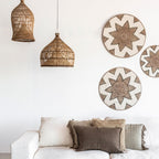 Panier décoratif en rotin | Motif octagramme | 80cm