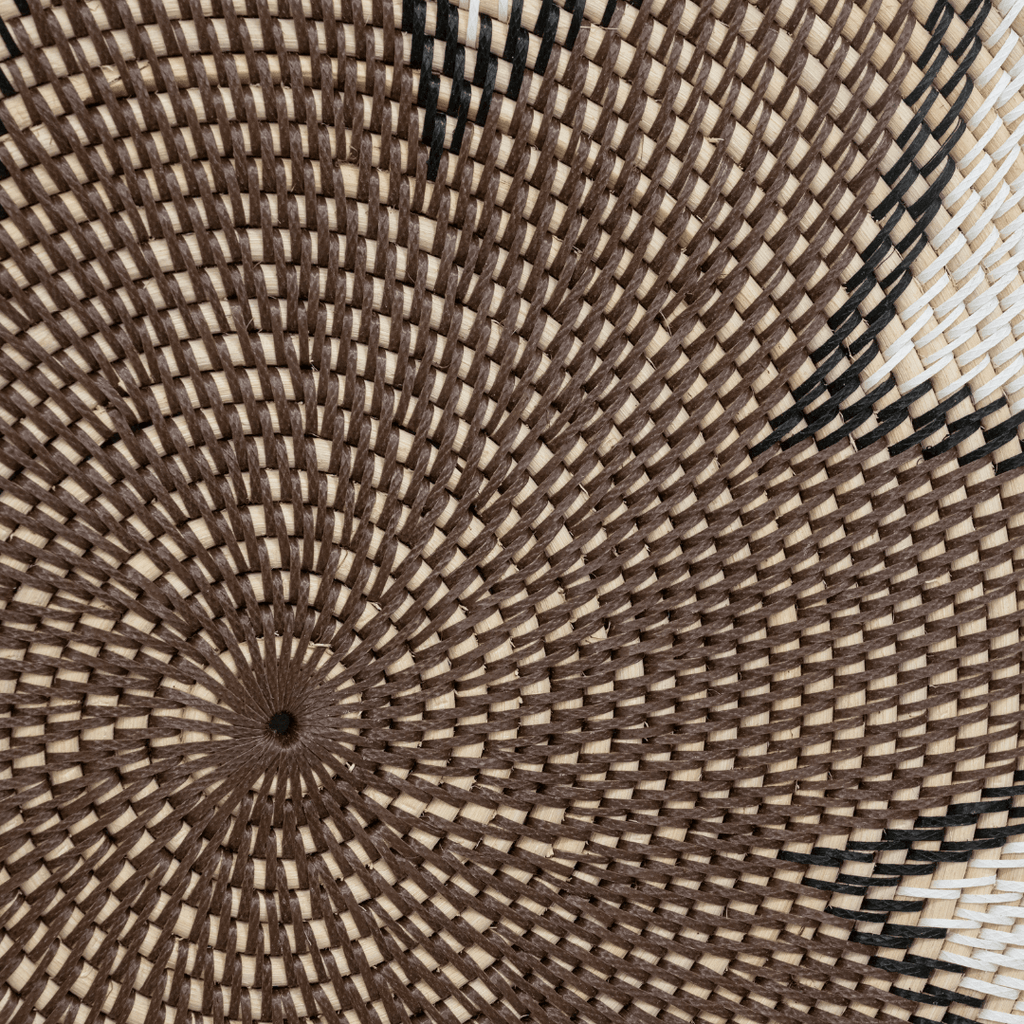 Panier décoratif en rotin | Motif octagramme | 80cm