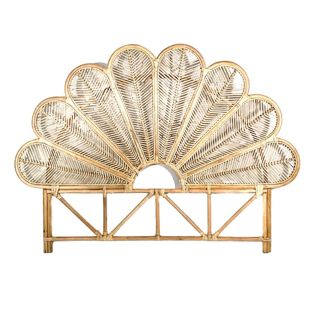 Tête de lit en rotin en forme de fleur | 185x145cm