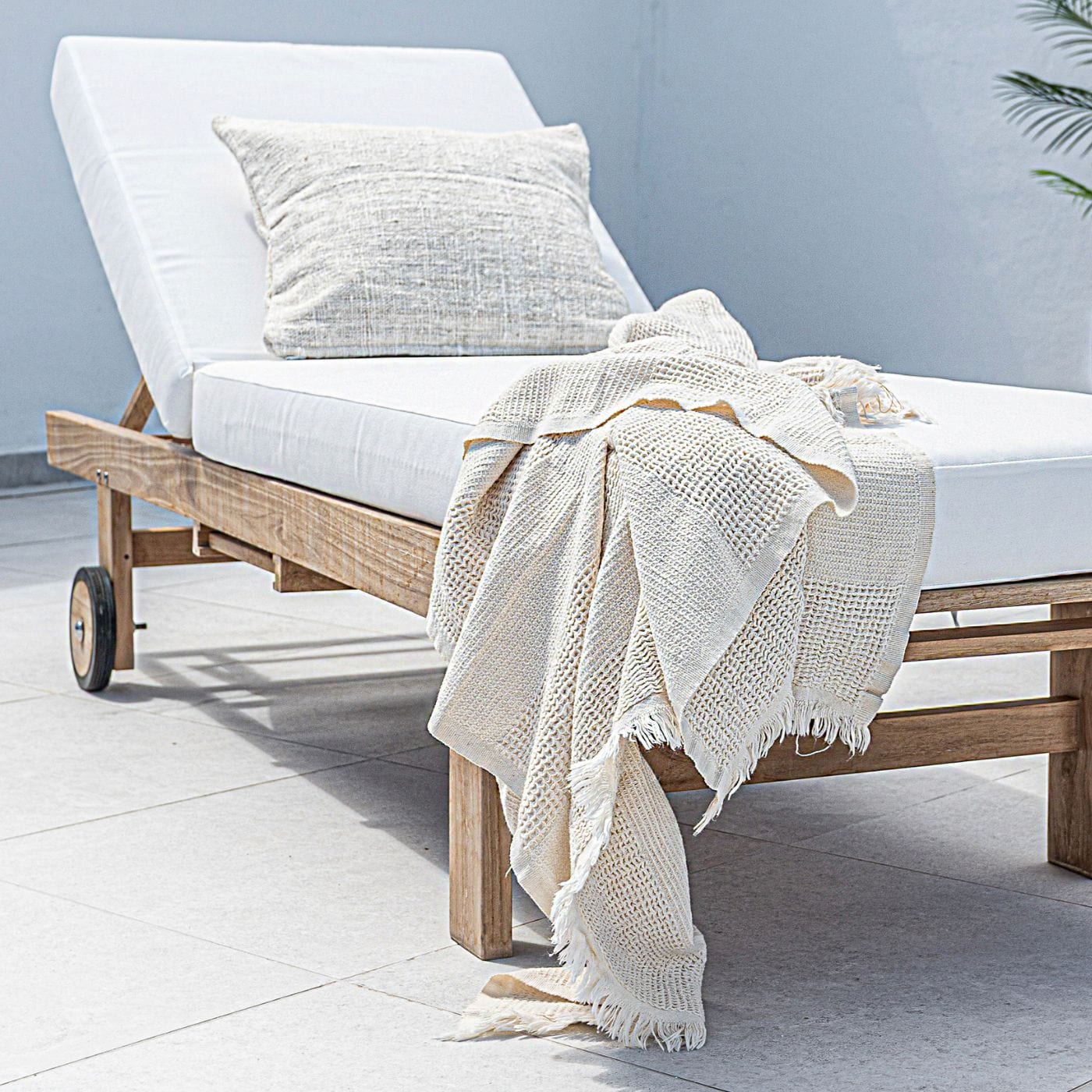 Serviette en coton recyclé | Beige | 90x170cm