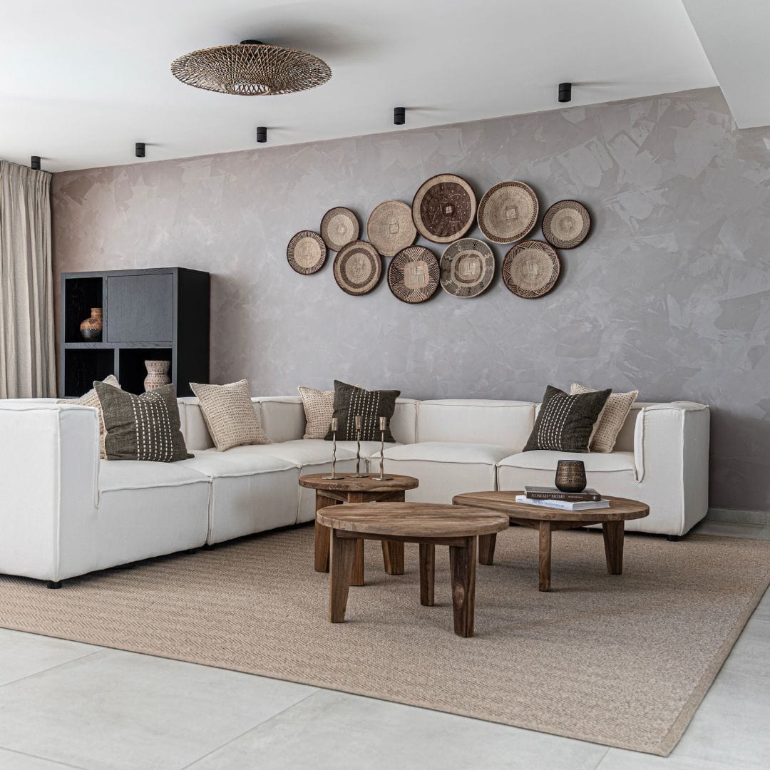 Table basse en teck recyclé | 65x38cm