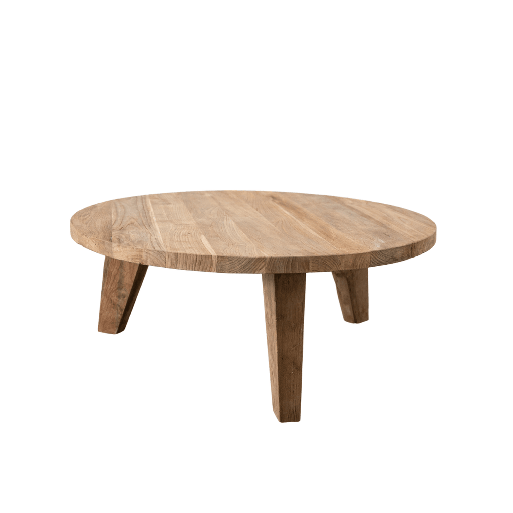 Table basse en teck recyclé | 80x31cm