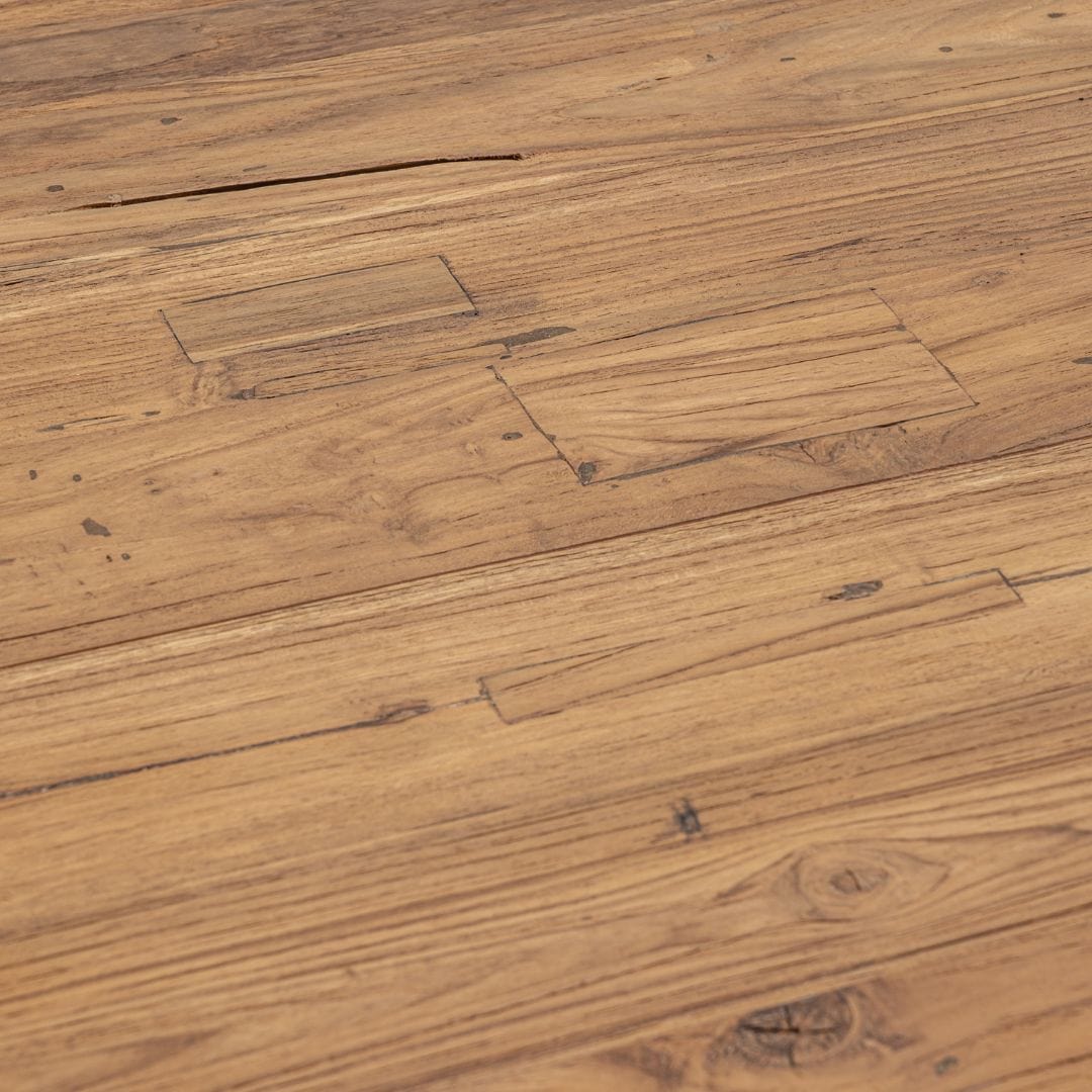 Table à manger en teck recyclé | Pieds en X | 200x100x75cm