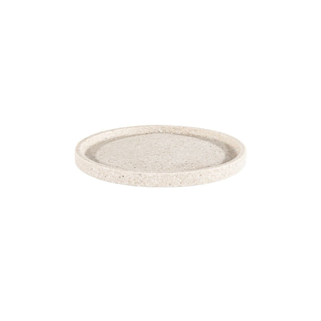 Assiette ronde en résine | Sable | 21,5 cm