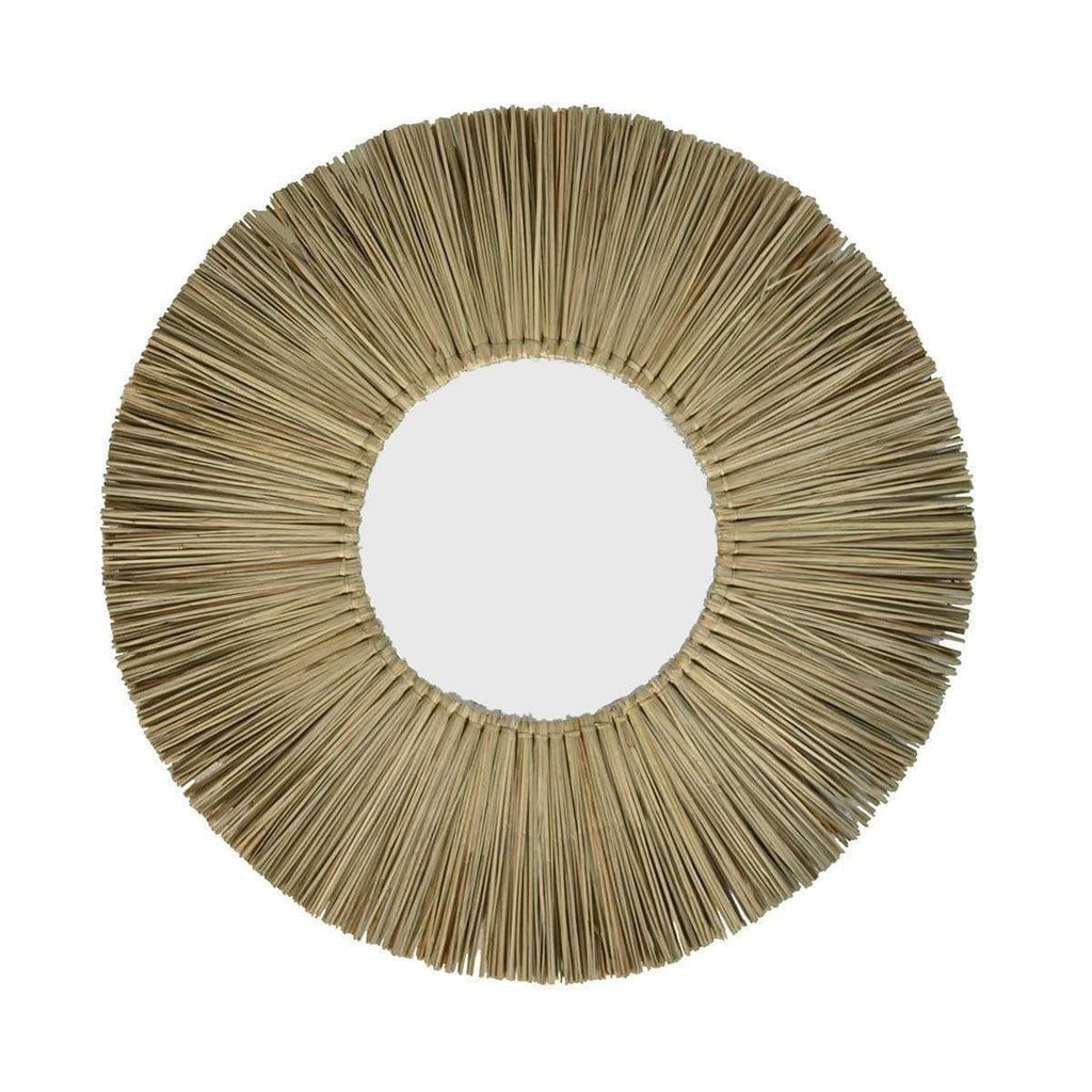 Miroir rond en seagrass 70cm