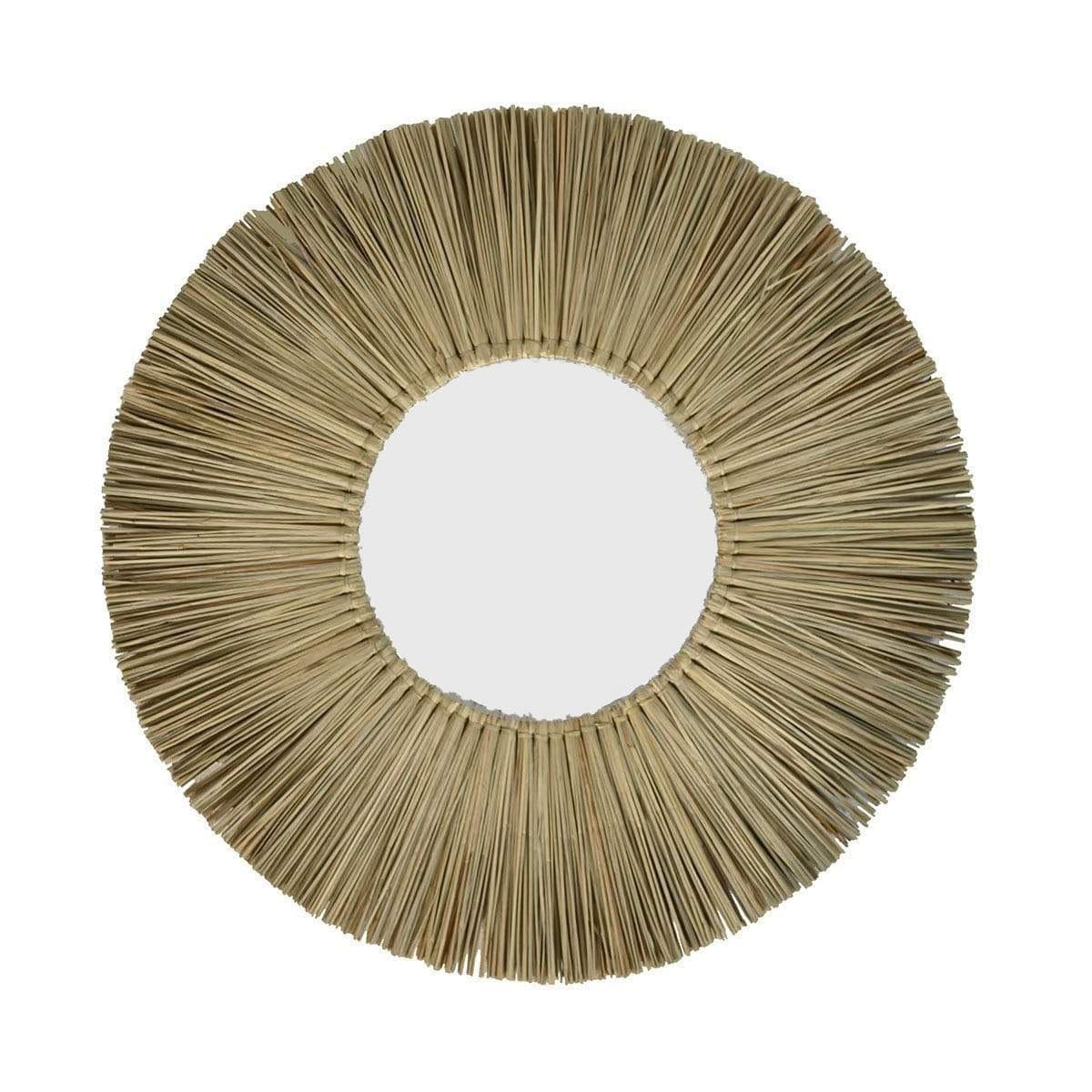 Miroir rond en seagrass 70cm