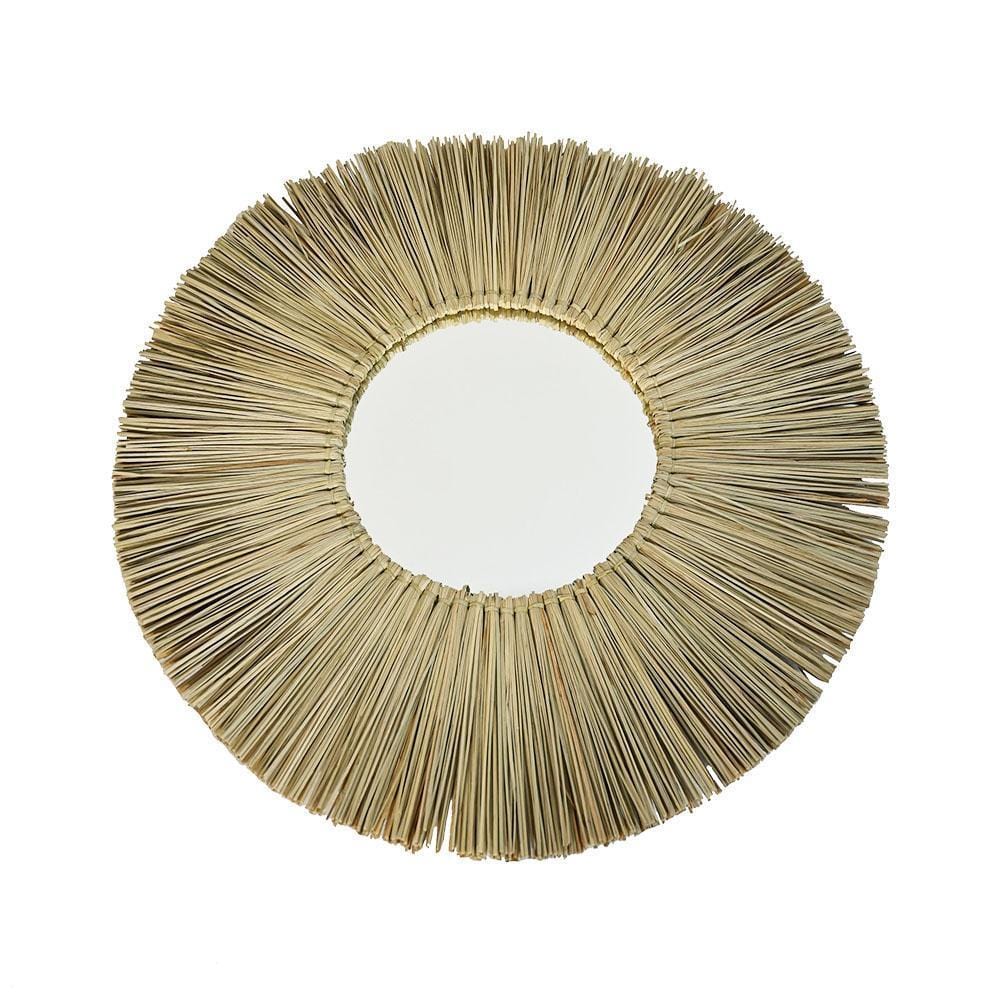 Miroir rond en seagrass 70cm