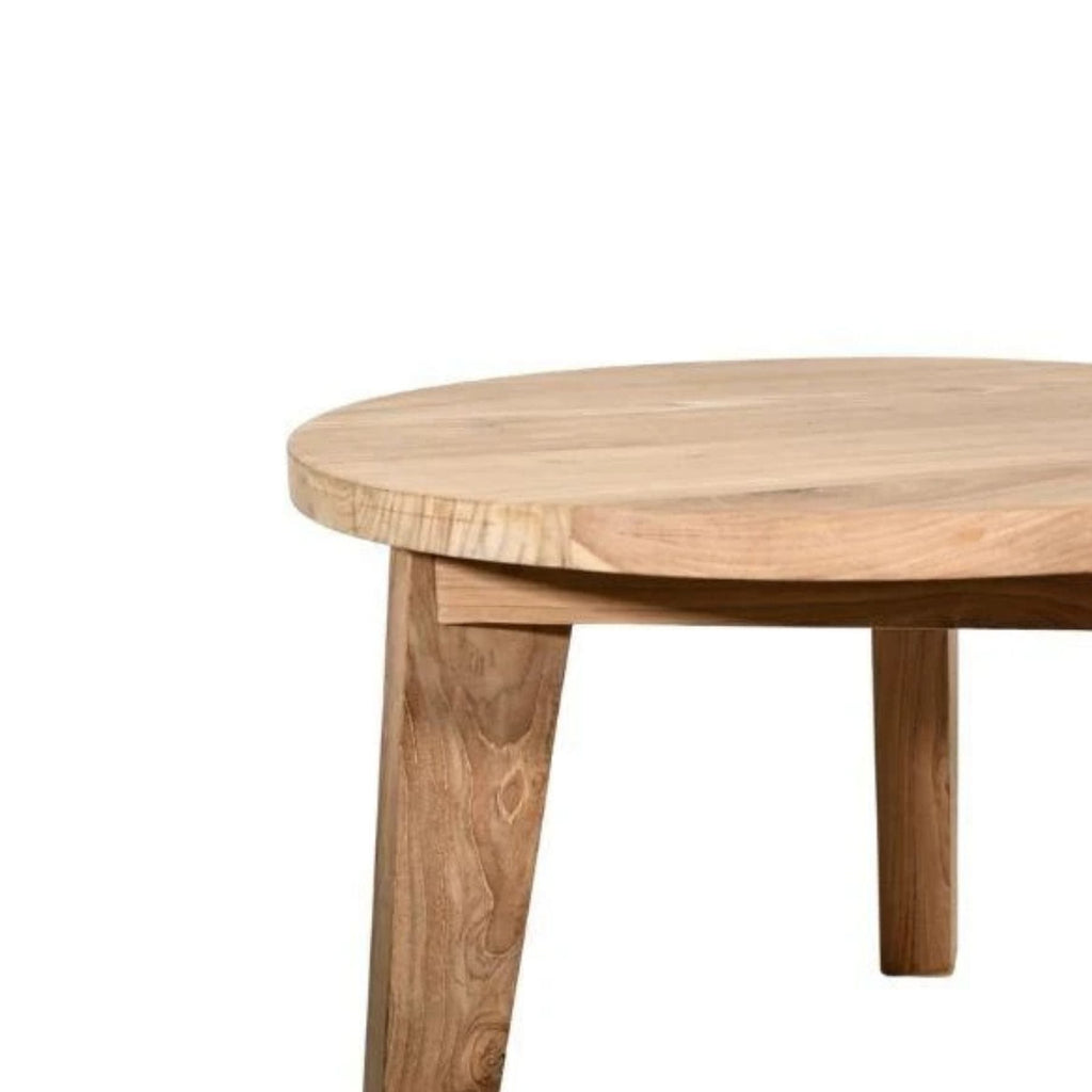 Table basse ronde en teck | 50cm