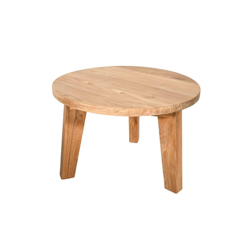 Table basse ronde en teck | 65cm
