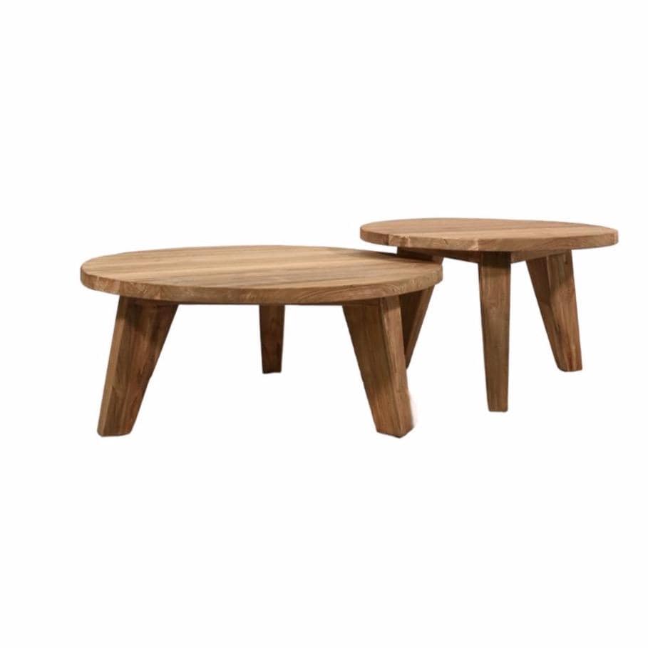 Table basse ronde en teck | 65cm
