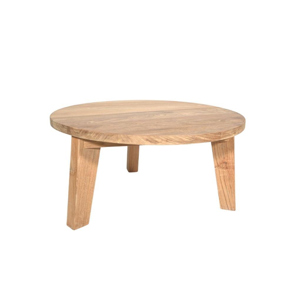 Table basse ronde en teck | 80cm
