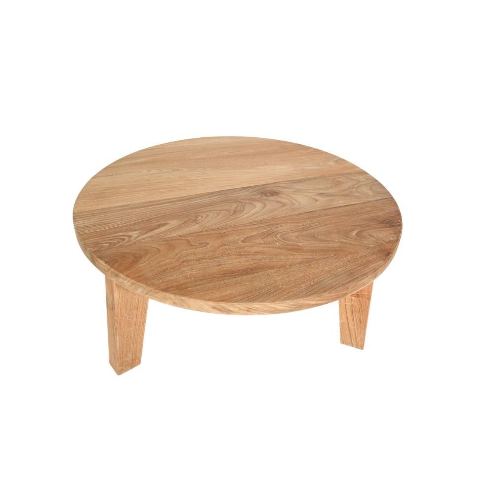 Table basse ronde en teck | 80cm